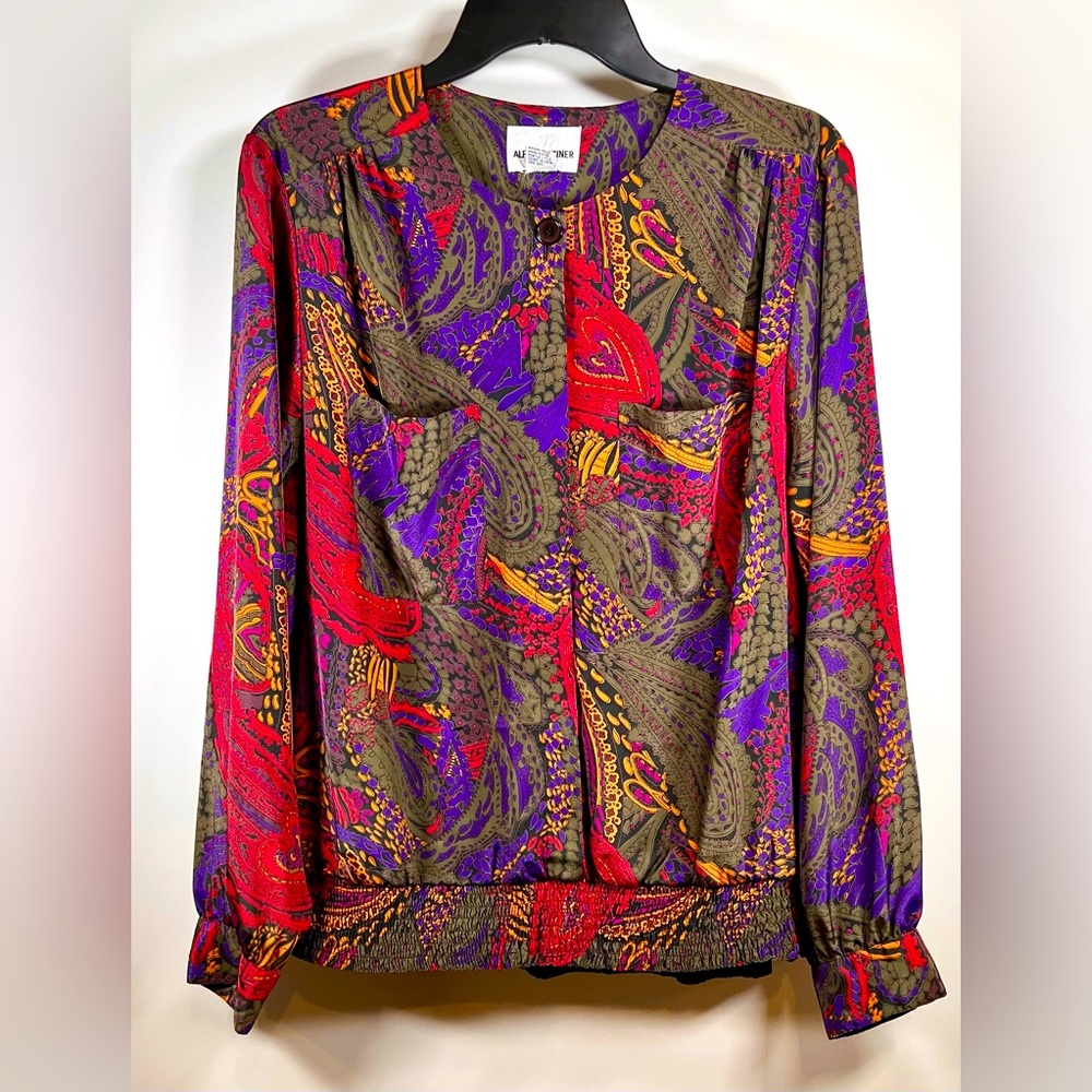 🌺Alfred Dunner Vintage 1980s Bold and Beautiful Blouse🌸🌺